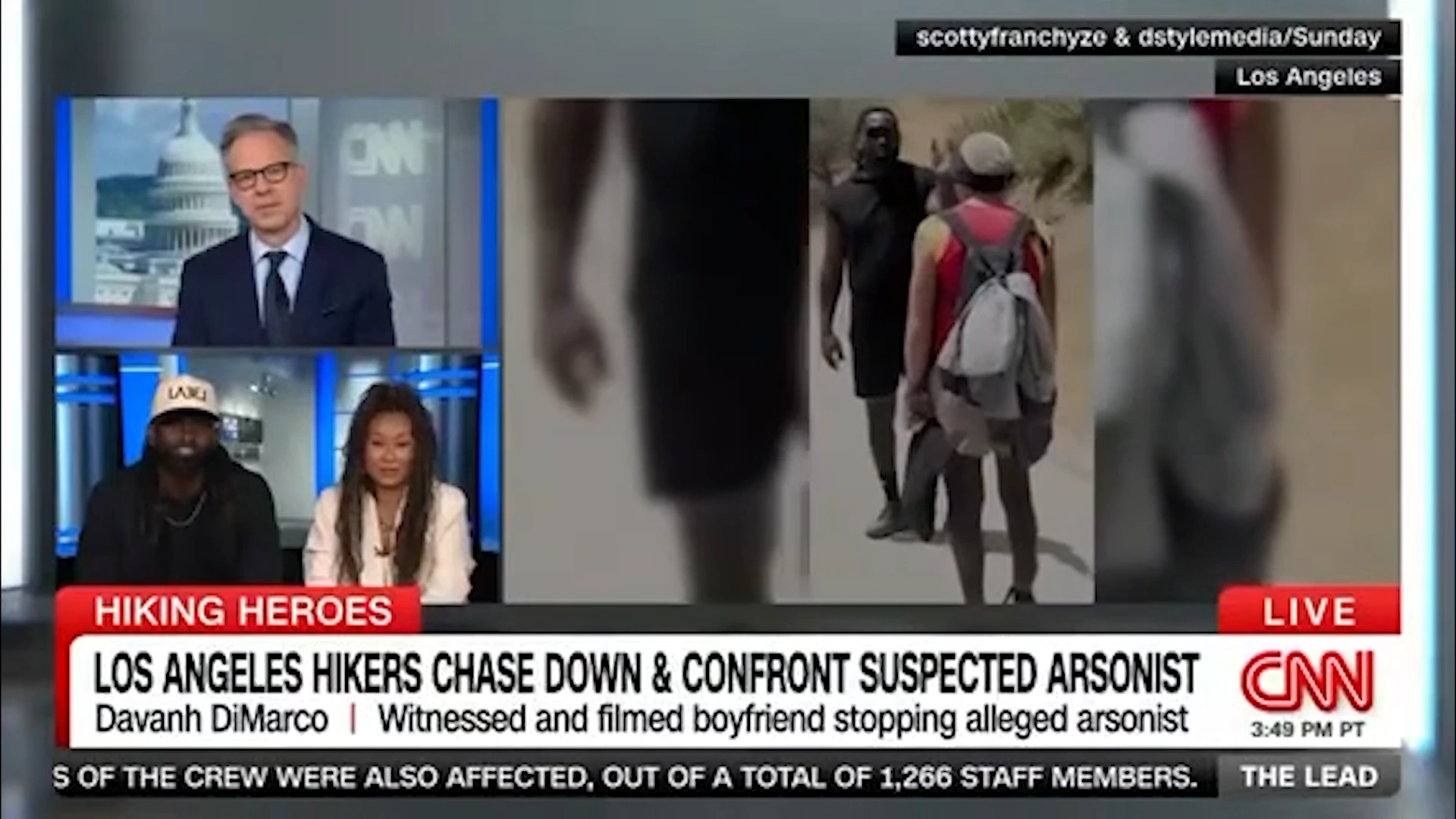 Scott Mitchell and Davanh DiMarco CNN Jake Tapper interview about Runyon Canyon